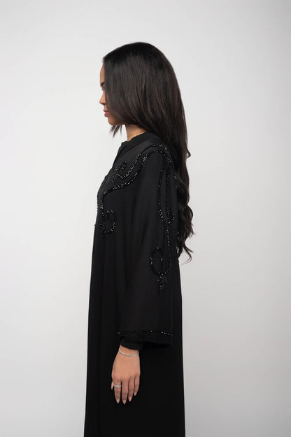 Luxury Beaded Abaya | Women Beaded Abaya | DIJA HOUSE